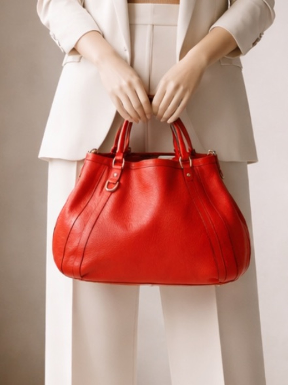 🇮🇹Authentic Gucci Vintage Abbey Tote Calfskin Leather Handbag/Shoulder Bag. - Picture 16 of 16